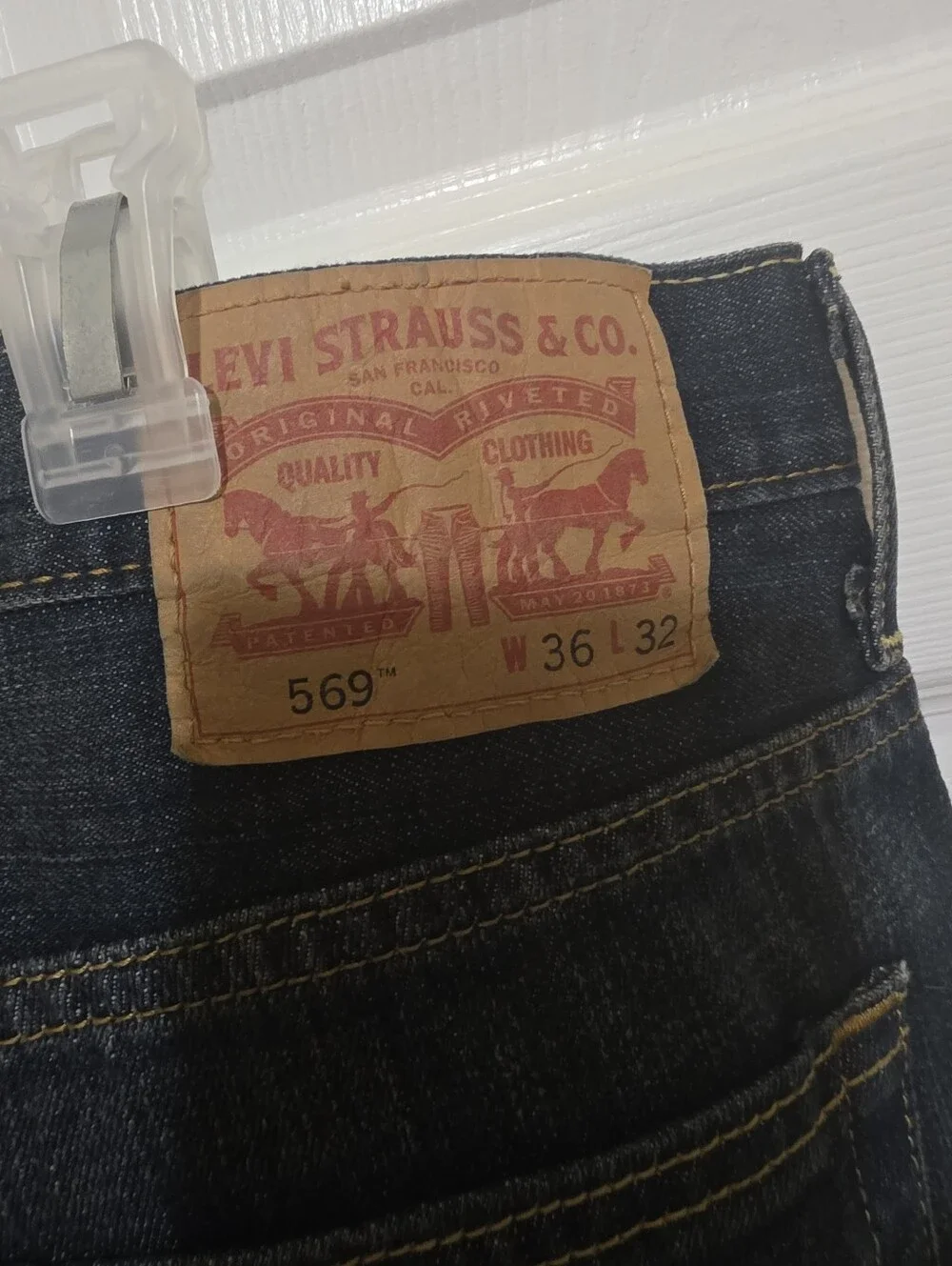 Levi's Straight Fit Dark Blue Denim Jeans